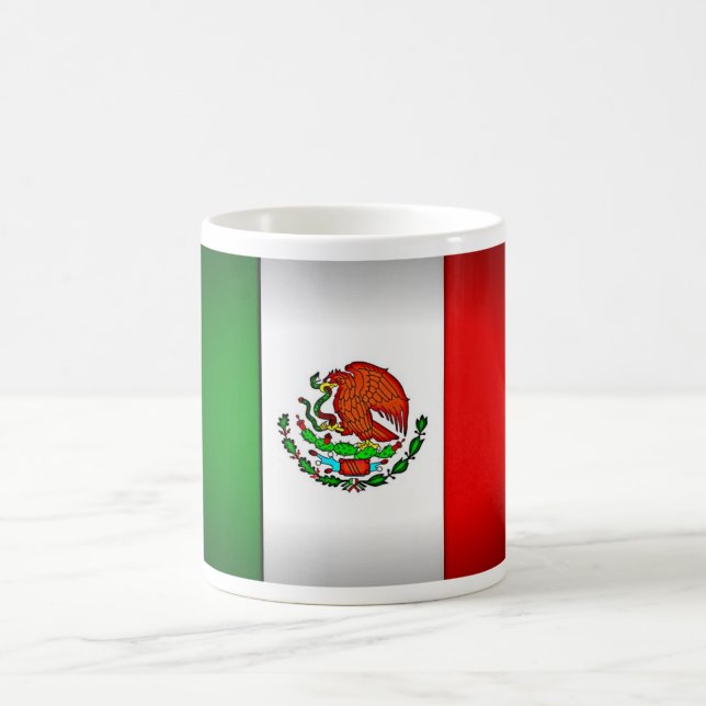 Mexiko Flagga Stylized Kaffemugg (Center)