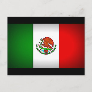 Mexiko Flagga Stylized Vykort
