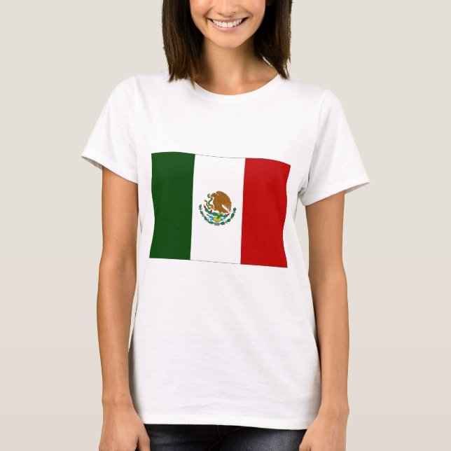 Mexiko flagga t-shirt (Framsida)
