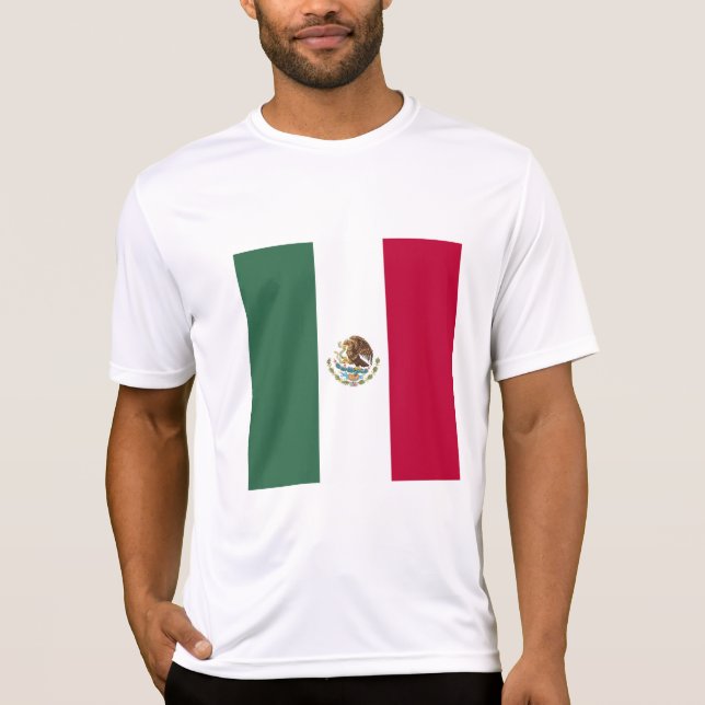 Mexiko flagga t shirt (Framsida)