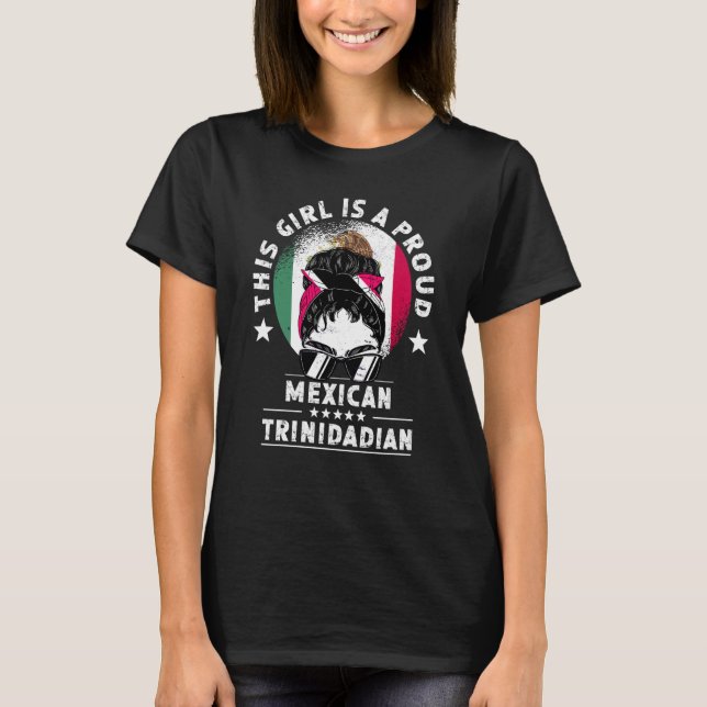 Mexiko Flagga Trinidad&Tobago Grown Women Girl Pri T Shirt (Framsida)