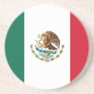 Mexiko Flagga Underlägg Sandsten
