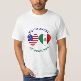 Mexiko Flagga USA flagga Mitt Land min Manar mitt T Shirt