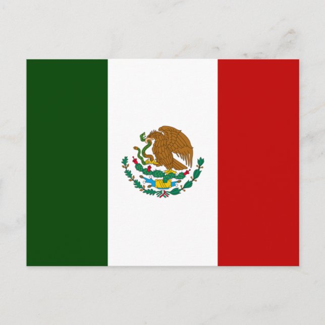 Mexiko flagga vykort (Framsida)
