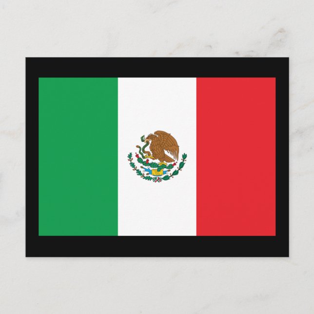 Mexiko Flagga Vykort (Framsida)