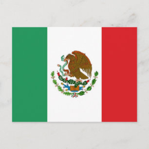Mexiko Flagga Vykort
