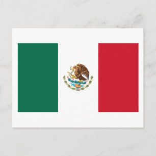 Mexiko Flagga Vykort