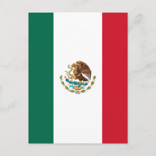 Mexiko Flagga Vykort