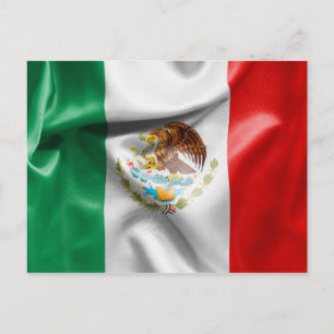 Mexiko Flagga Vykort