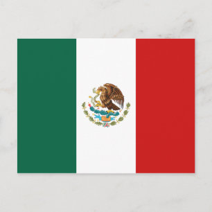 Mexiko Flagga vykort