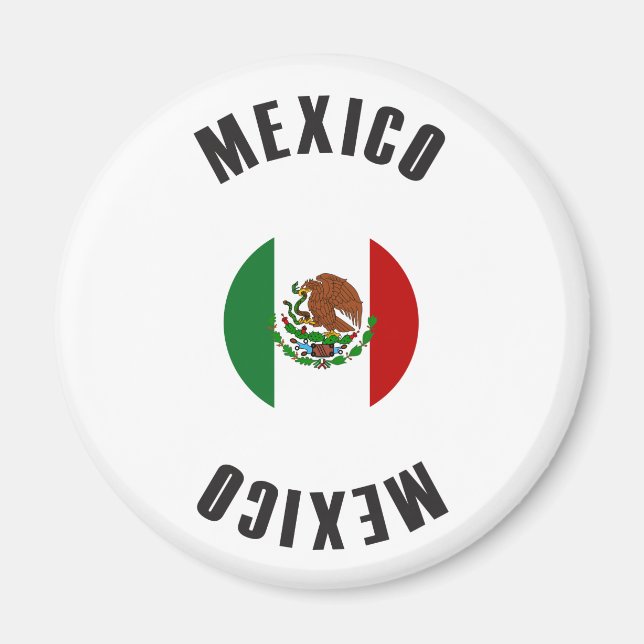 Mexiko Flagga Wheel Magnet (Framsidan)