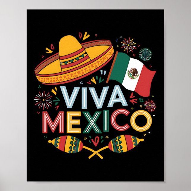 Mexiko för Mexikanska Independence day och cinco Poster (Framsidan)