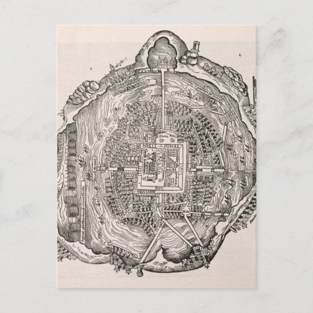 Mexiko före erövringen vykort (Framsida)