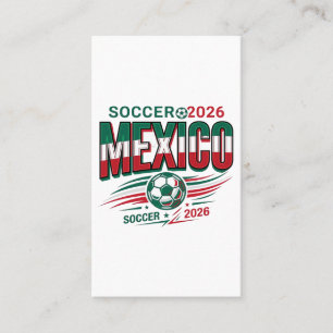 Mexiko Fotboll 2026 Fotboll Fet Land Typografi Visitkort