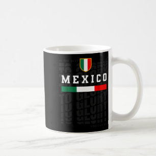 Mexiko Fotboll Flagga Vintage Tröja Fan Stolt Kaffemugg
