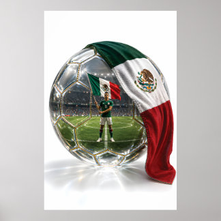 Mexiko Fotboll Kristallboll Poster