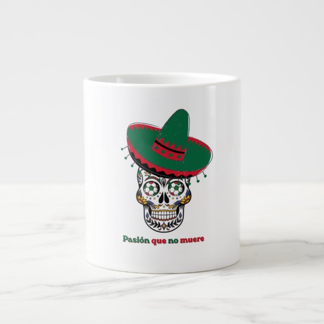 Mexiko Fotboll Skalle 2026 - Pasión Que No Muere F Jumbo Mugg (Framsidan)