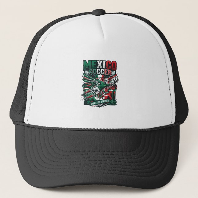 Mexiko Fotboll Skelett Anfallare Nationer Premium  Keps (Framsida)