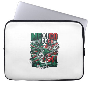 Mexiko Fotboll Skelett Anfallare Nationer Premium  Laptop Fodral