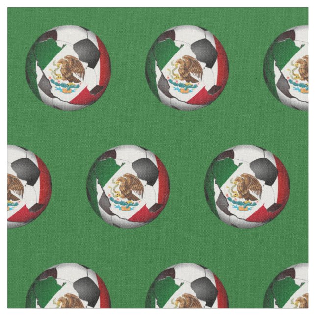 Mexiko Fotboll Tyg (Närbild)