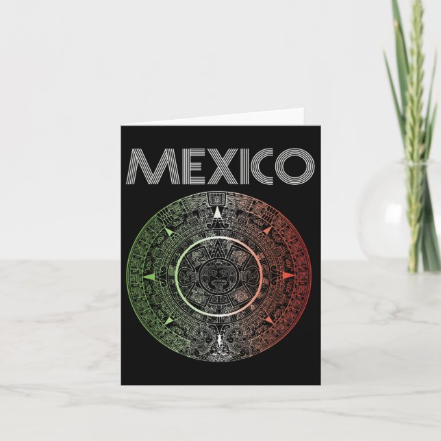 Mexiko fotbollslag Aztec mexikansk latino boll  Kort (Framsida)