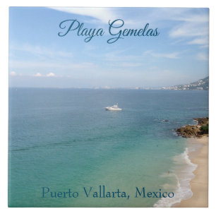 Mexiko-fotografi av Playa Gemelas Puerto Vallarta Kakelplatta