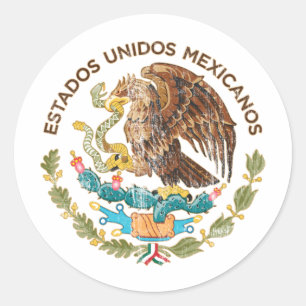 Mexiko - Frysning av estados unidos mexianos Runt Klistermärke