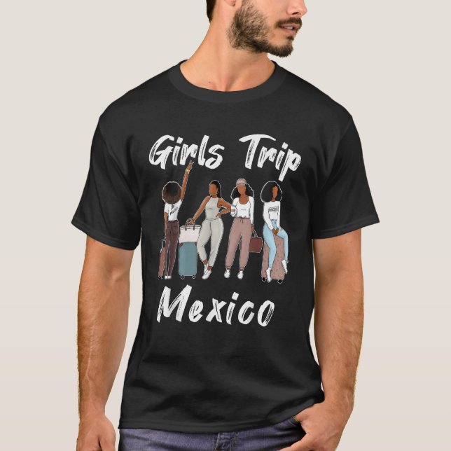 Mexiko Girls Resa 2025 Lustigt, bästa vänner, somm T Shirt (Framsida)
