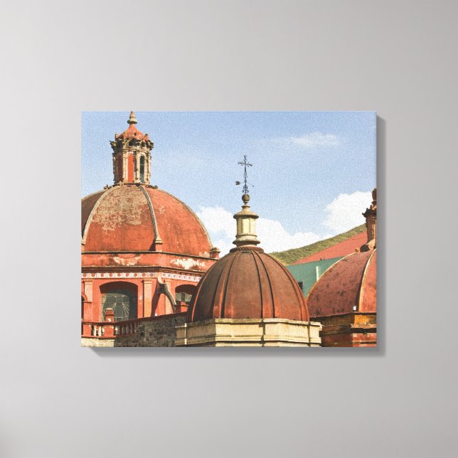 Mexiko, Guanajuato delstat, Guanajuato. Templo de Canvastryck (Framsida)