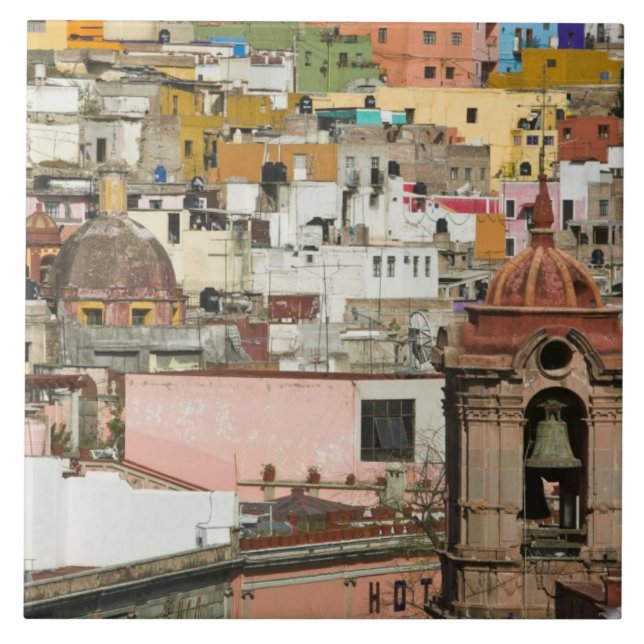 Mexiko, Guanajuato delstat, Guanajuato. Templo de  Kakelplatta (Framsidan)