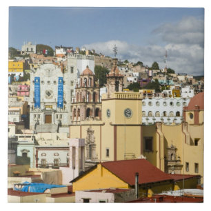 Mexiko, Guanajuato delstaten, Guanajuato. Basilika Kakelplatta