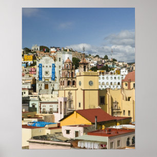 Mexiko, Guanajuato State, Guanajuato. Grundläggan Poster