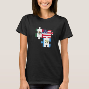 Mexiko Guatemala och USA Puzzle T Shirt