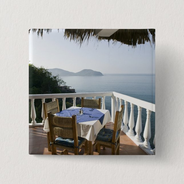 Mexiko, Guerrero, Zihuatanejo. Kaffebord över Knapp (Framsida)