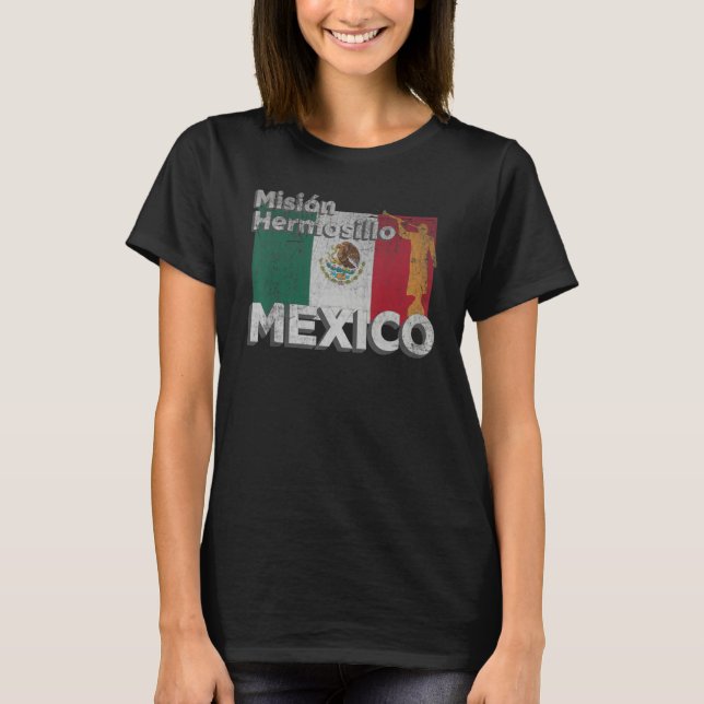 Mexiko Hermosillo LDS-missionens missionär T Shirt (Framsida)