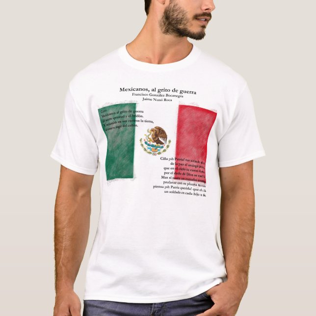 Mexiko - Himno Nacional Mexiko icano T Shirt (Framsida)