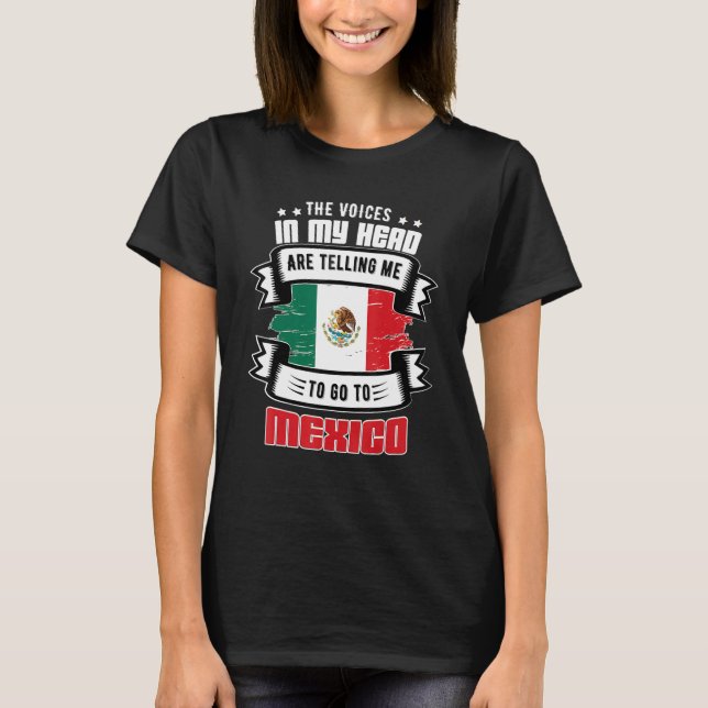 Mexiko i mitt huvud t shirt (Framsida)