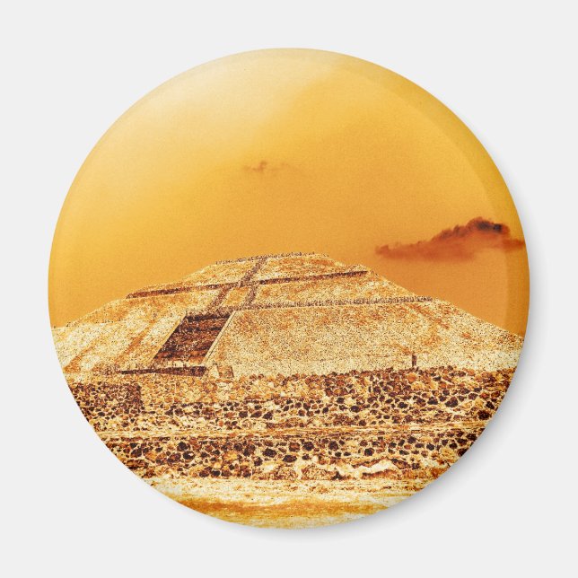 Mexiko i Sol Pyramid Magnet (Framsidan)