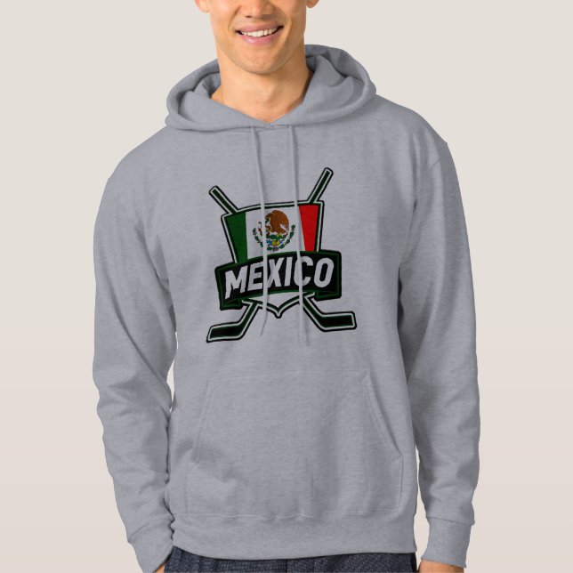 Mexiko Ice Hockey Logotyp Hoodie (Framsida)