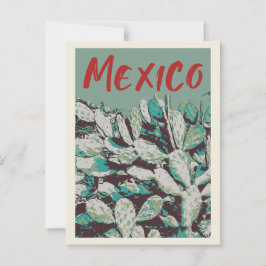 Mexiko, ikonisk Opuntia Kaktus  Postkort Vykort
