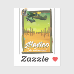 Mexiko in i äventyr! klistermärken