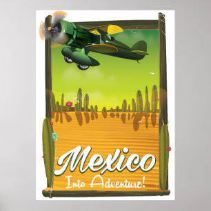 Mexiko in i äventyr! poster