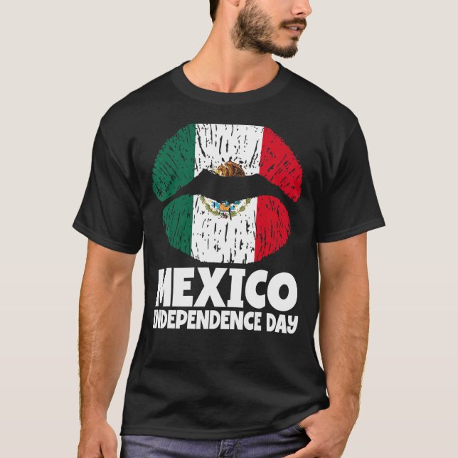 Mexiko Independence day 2022 Läppar Pride Mexikans T Shirt (Framsida)