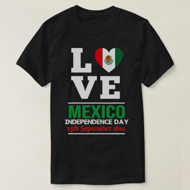 Mexiko Independence Proud Mexikanska Flagga Patrio T Shirt (Design framsida)