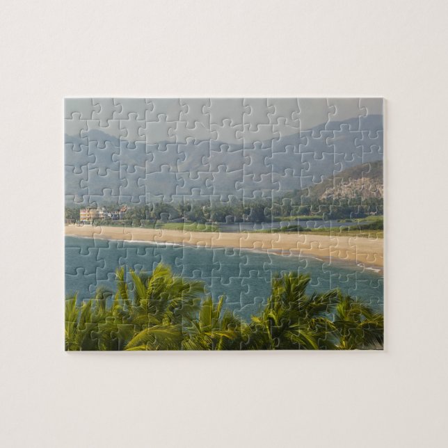 Mexiko, Jalisco, Barra de Navidad. Stadsblock Pussel (Horisontell)