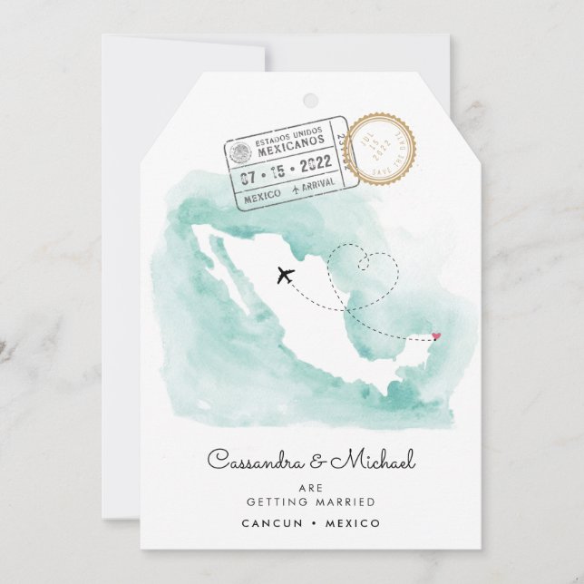Mexiko Karta | Cancun | Destinationsbröllop (Framsida)