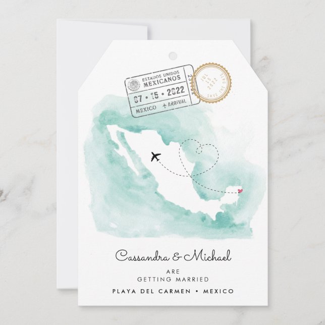 Mexiko Karta | Playa del Carmen Destination Weddin (Framsida)