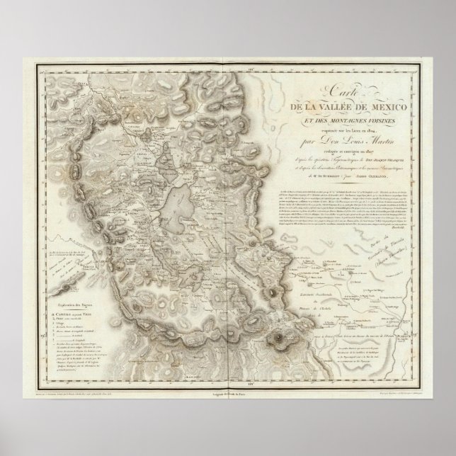 Mexiko, karta poster (Framsidan)