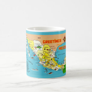 Mexiko Kartmugg Kaffemugg