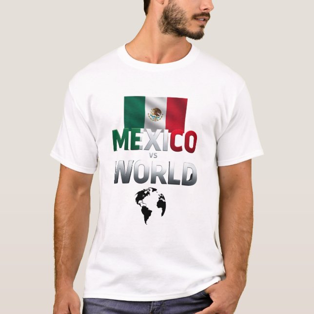 Mexiko kontra världsdjärv design t shirt (Framsida)